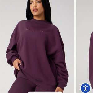 Fabletics Purple Crew Neck Sweater